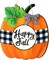 Happy Fall Pumpkin Door Sign – Rustic Thanksgiving Hanging Decor, Autumn Harvest Wooden Wall Sign with Buffalo Plaid Design, Indoor/Outdoor Front Door Decoration for Home & Holiday Celebrations